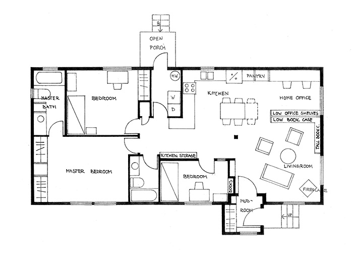 ReThink Design Architecture - floor plan, before