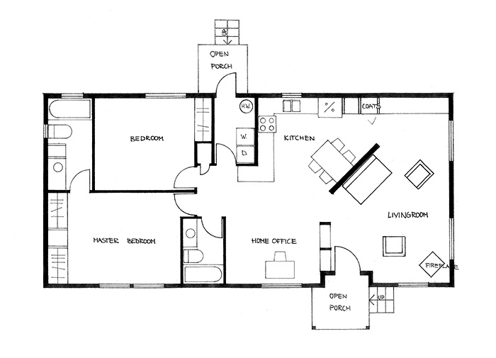 ReThink Design Architecture - floor plan, before