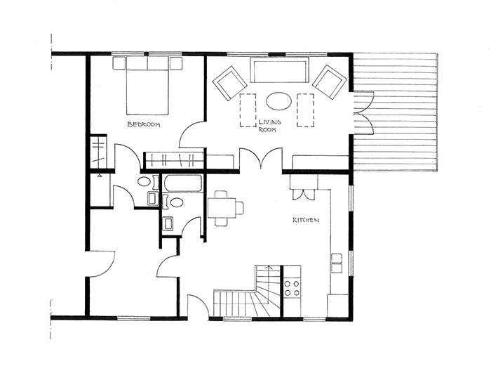 ReThink Design Architecture - floor plan for home addition, after