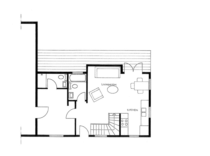 ReThink Design Architecture - floor plan for home addition, before